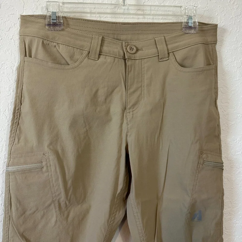 Eddie Bauer 6 First Ascent Guide Pro Tan Khaki Cargo Capri Cropped Pants - Picture 2 of 7
